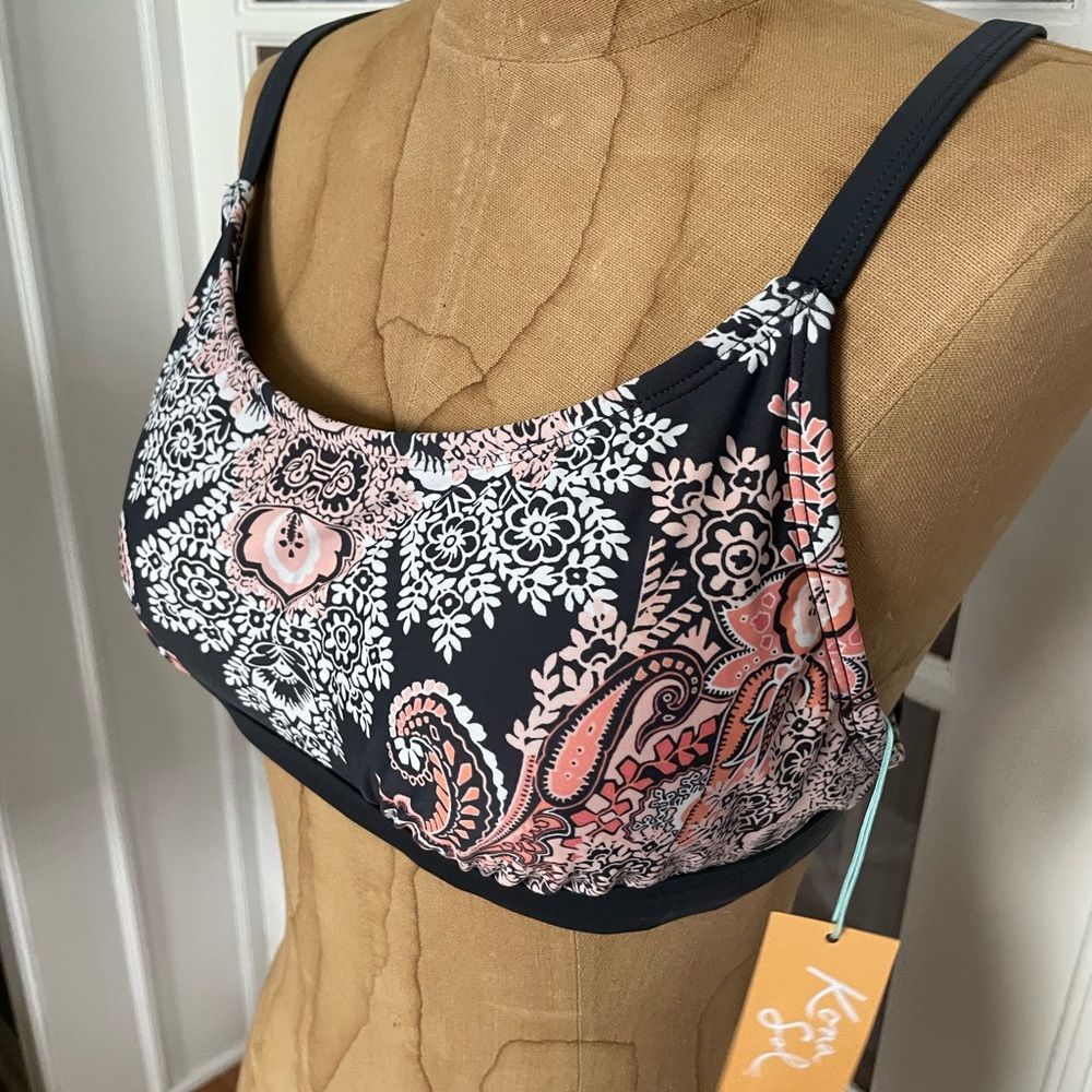 SUMMER SALE ☀️ NWT bikini top swim suit Kona Sol Sz D/DD ☀️ vacation cruise